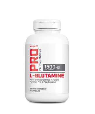 GNC, Глютамин Pro Performance L-Glutamine 1500mg, 90 капсул, 90 капсул