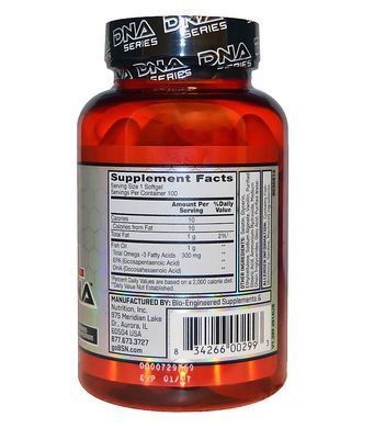 BSN Nutrition, Fish Oil DNA сердечно-сосудистый комплекс, 100 капсул