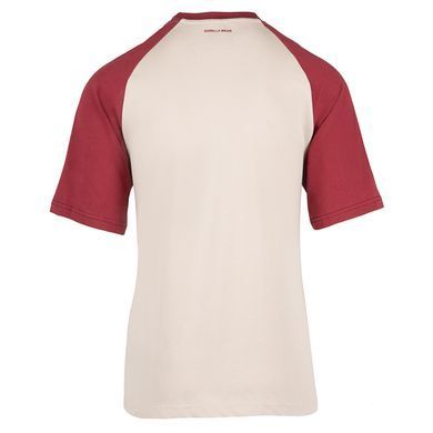 Gorilla Wear, Футболка з подовженим рукавом (3\4 Logan Oversized T-Shirt Beige/Red) ( XXXL )