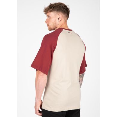 Gorilla Wear, Футболка з подовженим рукавом (3\4 Logan Oversized T-Shirt Beige/Red) ( XXXL )