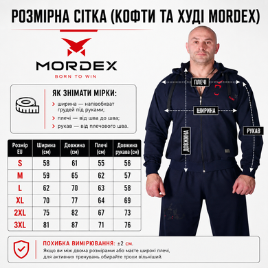 Кофта с капюшоном на молнии Mordex Black Panther Tattoo Old School Dark Navy, M