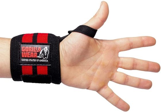 Gorilla Wear, Бинт кистьовий Wrist Wraps PRO Black/Red