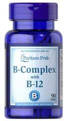 Puritans Pride, Вітаміни Vitamin B-Complex and Vitamin B-12, ( 90 таблеток )