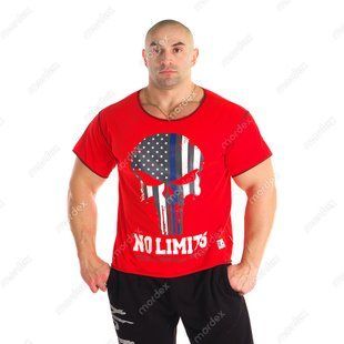 No Limits, Футболка (Athletics Classic Workout Top MD6299-1), червона ( XL )