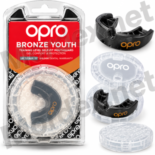 OPRO Капа боксерська Bronze Youth Self-Fit Mouthguard Black&ndash; дитяча рівня Training (Bronze) (до 10 років)