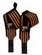 Кистьові бинти GASP Hardcore Wrist Wraps 24&Prime; Black/Orange &mdash; 56 см