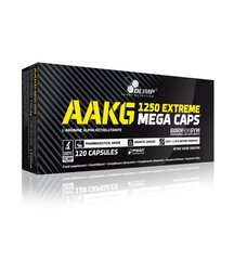 Olimp Labs, Донатор азота AAKG 1250 Extreme Mega Caps, 120 капсул, 120 капсул