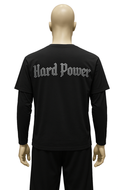 Hard Power футболка Layered Tee Old School Soldier &mdash; ефект подвійних рукавів, чорна ( XL )