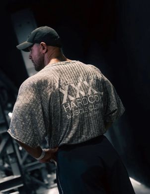 Explosive Fibres XXXL, Футболка-Розмахайка(Classic XXXL Logo" Old School Jumbo Rib Ragtop -Cinder Grey) Сірий ( XL )