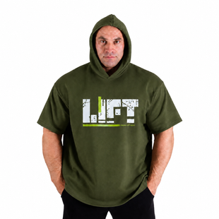 Футболка чоловіча оверсайз з капюшоном Hard Power LIFT оливкова XL