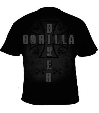 Silberr&uuml;cken Herren T-Shirt Gorilla Biker Easy Life GB70 &mdash; Black (XXXL)