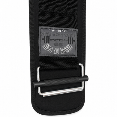 Пояс атлетический неопреновый HOP Nylon Self-Locking Power Lifting черный, L