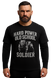 Hard Power футболка Layered Tee Old School Soldier &mdash; ефект подвійних рукавів, чорна ( XL )