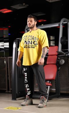 Big Sam, Футболка-Розмахайка (Mesh Bodybuilding T-shirt 3285) Жовта ( L )
