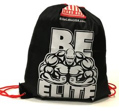 Elite Labs USA, Спортивный рюкзак-мешок на шнурке для обуви Drawstring Backpack, Черный, 30см х 40 см, Унисекс, 20 л