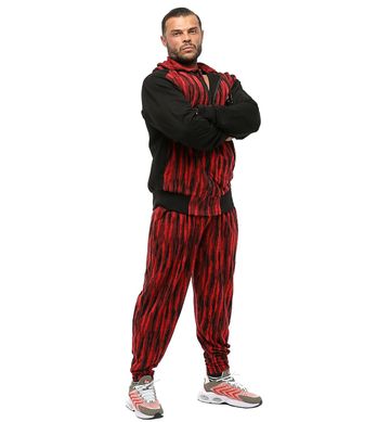 Big Sam, Кофта с капюшоном на замке (Men's Hooded Winter Towel Jacket 3631) Red\Black ( XL )