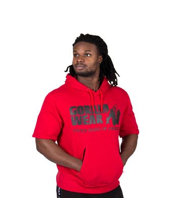 Gorilla Wear, Толстовка-футболка з капюшоном Boston Short Sleeve Hoodie - Red L