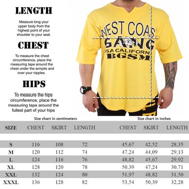 Big Sam, Футболка-Размахайка (Mesh Bodybuilding T-shirt 3285) Желтая ( L )