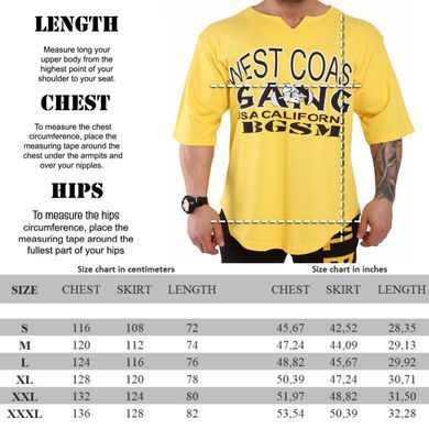 Big Sam, Футболка-Розмахайка (Mesh Bodybuilding T-shirt 3285) Жовта ( L )