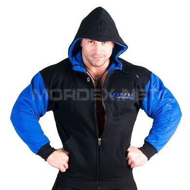 Mordex, Толстовка теплая New Line Euro Gym 2, (MD1416-3) Черный/Синий ( M )