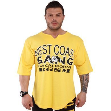 Big Sam, Футболка-Розмахайка (Mesh Bodybuilding T-shirt 3285) Жовта ( L )