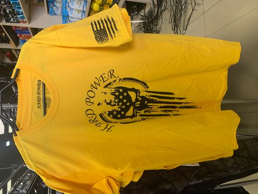 Hard Power(USA), Футболка бесшовна (Блек Скул)-Logo(Oversized MD7492-1), Yellow ( L )