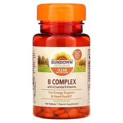 Sundown Naturals, Вітамінний комплекс B-Complex, 100 таблеток, 100 таблеток