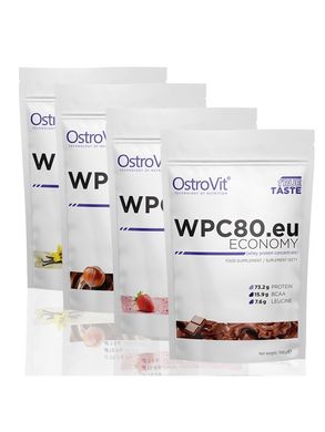 OstroVit, Протеин Economy WPC80.eu, 700 грамм strawberry