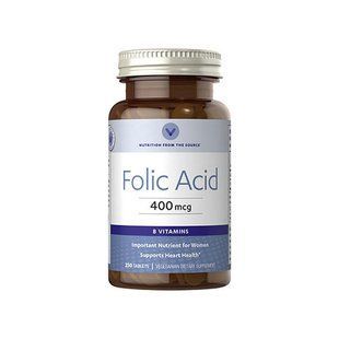Vitamin World, Вітаміни Folic Acid 400 mcg, 250 таблеток, 250 таблеток