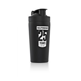 Nutrend, Спортивный стальной шейкер Black, 780 мл