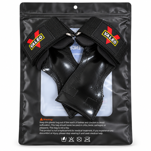 Лямки-накладки для тяги Valeo Lifting Grips черные, универсальный размер