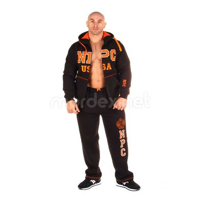 NPC, Костюм спортивний теплий NPC USA Fleece Suit, чорний / помаранчевий M
