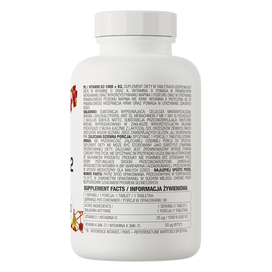 OstroVit Vitamin D3 1000 + K2 90 таблеток &mdash; витамин D3 с K2