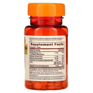 Sundown Naturals, Вітамінний комплекс B-Complex, 100 таблеток, 100 таблеток