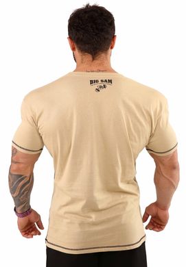 Big Sam, Футболка (Mens Gym T-shirt BS2849) Бежевая ( M )