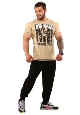Big Sam, Футболка (Mens Gym T-shirt BS2849) Бежевий ( L )