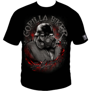 Чоловіча футболка Silberr&uuml;cken Gorilla Biker GB65N Life Goes On &mdash; чорна XL