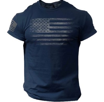 Hard Power(USA), Футболка бесшовная Flag-Logo(Oversized MD7491-7), Dark blue ( M )