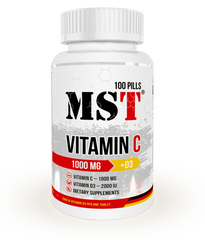 MST Sport Nutrition, Витамин Vitamin C+D3, 100 таблеток, 100 таблеток