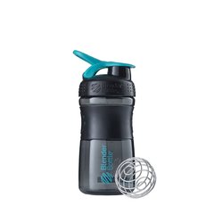 Blender Bottle, Спортивный шейкер-бутылка SportMixer Teal/Black, 590 мл