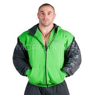 Mordex, Толстовка теплая New Line Euro Gym (MD1416-6), Зеленый/Серый ( M )