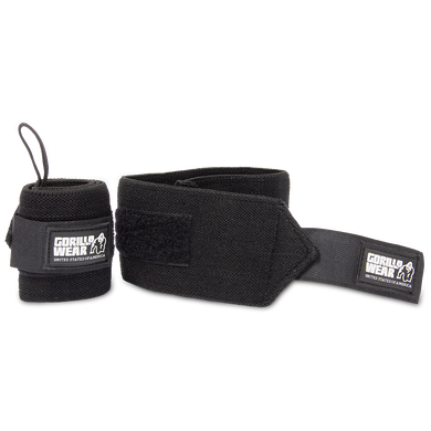 Gorilla Wear Wrist Wraps BASIC Black &mdash; чорні кистьові бинти