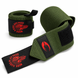 Кистевые бинты GASP Hardcore Wrist Wraps, 56 см, Green/Red