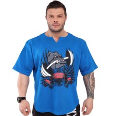 Big Sam, Размахайка Mens Extreme Bodybuilding Rag Top T-Shirt 3209, Синій XXL