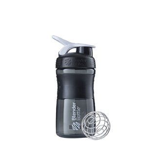 Blender Bottle, Спортивный шейкер-бутылка SportMixer White/Black, 590 мл, Белый/черный, 590 мл