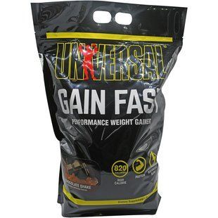 Universal Nutrition, Гейнер Gain Fast 3100, 5900 грам, Шоколадний коктейль, 5900 грам