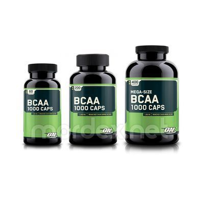 Optimum Nutrition, Бцаа BCAA 1000 Caps Mega-Size, 200 капсул, 200 капсул