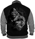 Silberr&uuml;cken College-Jacke "Gorilla Biker GB47 All For One" &ndash; Black (XL)