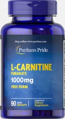 Puritan's Pride, Карнитин L-Carnitine Fumarate 1000 mg 90 таблеток