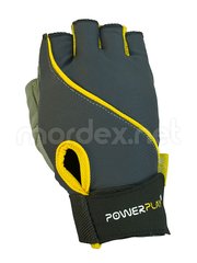 Power Play, Перчатки для фитнеса PowerPlay 1725 B женские серый/желтый